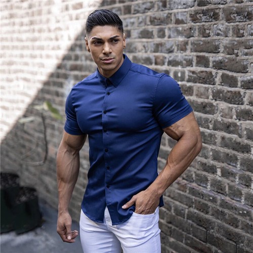 Camisa elegante manga corta - camisa,